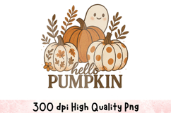 Hello Pumpkin Haw Clipart Sublimation PNG | Pumpkin Png Product Image 1