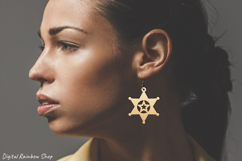 Western earrings svg bundle, cowboy earring template Product Image 5