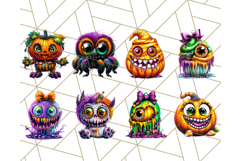 Spooky Cute Monster PNG Clipart, Adorable Halloween Monsters Product Image 7