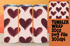 Custom 20oz Tumbler Wrap Download , Heart Product Image 1