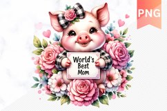 World&#039;s best mom Sublimation - Mother&#039;s Day Clipart PNG Desi Product Image 1