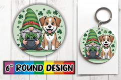 Cute Watercolor Spring Animals Round Design PNG Product Image 1