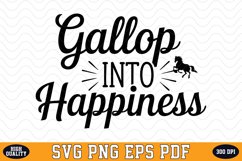 Gallop into Happiness SVG Design | SVG Cut files Product Image 1