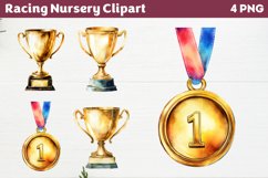 Racing Nursery Clipart PNG Product Image 1