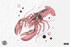 Coastal Glitter Lobster PNG Clipart Product Image 1
