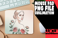 Blissful Mouse Pad Designs PNG, Beauty Woman Product Image 1
