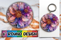 Luxe Floral Gold Sublimation Coasters Product Image 1