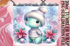 Sweet Sublimation 20oz tumbler wrap, Cute Dino Product Image 1