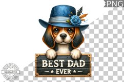 Best Dad Ever Sublimation - Father's Day Dog Clipart PNG Product Image 1