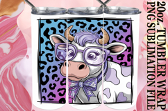 BLISSFUL SUNSETS 20oz TUMBLER WRAP, Cute Cow Product Image 1