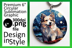 Dog Painting Round Design Artistic Product Image 1
