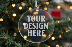 Acrylic Christmas Ornament Mockup , christmas ornament mocku Product Image 1
