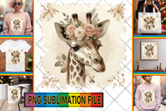 LUMINOUS Tote Bag Sublimation Ideas, Giraffe Product Image 1