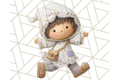 Kawaii Halloween Clipart Cute Kids and Candy Elements Png Product Image 3