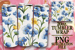 RADIANT SMILES 20oz TUMBLER WRAP, Flower Pattern Product Image 1