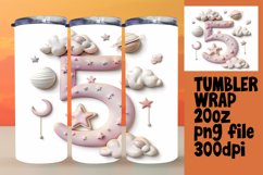Watercolor Harmony: Sublimation Tumbler 20oz Art Product Image 1
