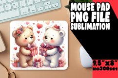 SWEET MOUSE PAD SUBLIMATION STYLE, Valentine Bear Product Image 1