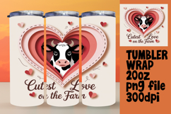 Original 20oz Tumbler Artwork , Cute Cow Product Image 1