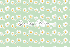 Daisy Floral Seamless Pattern - Leprechaun &amp; Clovers Product Image 1