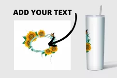 Sunflower Tumbler Sublimation | 20 oz | Taper | Straight Product Image 2