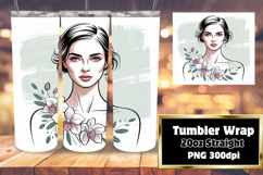 VIVID 20oz Tumbler Artwork , Beauty Woman Product Image 1