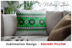 5 Cozy Christmas Knitted Designs - Sublimation Square Pillow Product Image 16