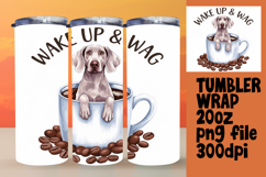 BOLD 20oz Tumbler Artwork for Sublimation , Coffee Dog Product Image 1