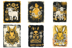 Distress Vintage Easter Design Clipart Product Image 8