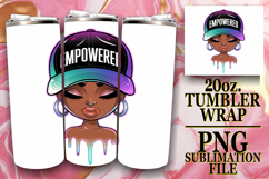 ENCHANTING SMILES 20oz TUMBLER WRAP, Black Woman Product Image 1