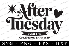 After tuesday even the calendar says wtf Svg | Sarcastic Svg Product Image 1
