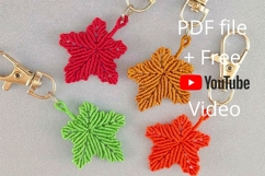 Micro Macrame Maple Leaf Charm YouTube Transcript Product Image 1