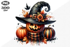 Halloween Pumpkins Sublimation - Clipart PNG Design Product Image 1