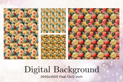 Pineapple Pattern Background Fresh Fruit Wallpaper Backdrop Product Image 1