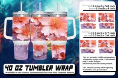 Sparkling Floral Leopard Sublimation 40oz Product Image 1