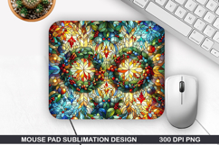 Mouse Pad Sublimation, Christmas Mouse Pad PNG Design Product Image 1