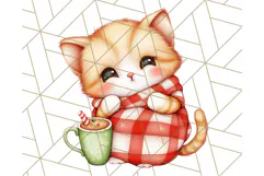 Vintage Christmas Clipart PNG, Cute Animals Holiday Elements Product Image 3