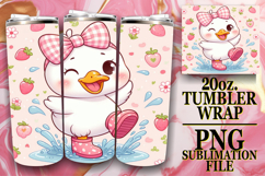 Gentle smiles 20oz tumbler wrap, Cute Goose Product Image 1