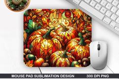 Pumpkin Mouse Pad Sublimation, Halloween Mouse Pad PNG Product Image 1