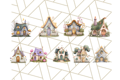 Whimsical Cottagecore Cottage PNG Clipart, Fairy House Png Product Image 3