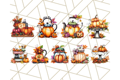 Fall Cottagecore Kitchen Clipart, Cozy Autumn Kitchen PNG Product Image 3