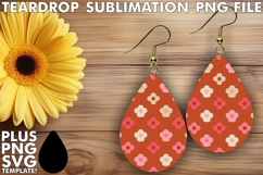 Whimsical Teardrop Earrings MAGIC PNG, Valentine's Pattern Product Image 1