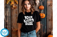 Black women Tshirt Mockup, Halloween tshirt mockup Product Image 1