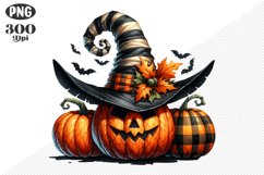 Halloween Pumpkin Sublimation - Clipart PNG Design Product Image 1