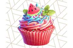 Bright Summer Cupcake PNG Clipart, Colorful Cupcakes Product Image 3