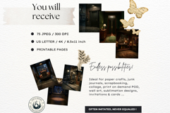 Noir Movie Backdrops Cinematic Digital Papers for Journals Product Image 2