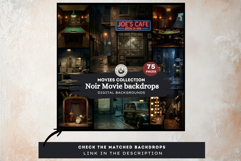 Noir Movie Characters Cliparts | Vintage Film Noir PNG Product Image 11