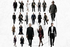 Noir Movie Characters Cliparts | Vintage Film Noir PNG Product Image 4