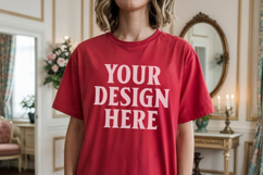 Comfort Colors 1717 Red T-Shirt Mockup Product Image 1