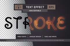 Shine Stroke Editable Text Effect, Graphic Style Product Image 1