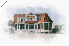 Watercolor House Painting Effect Product Image 1